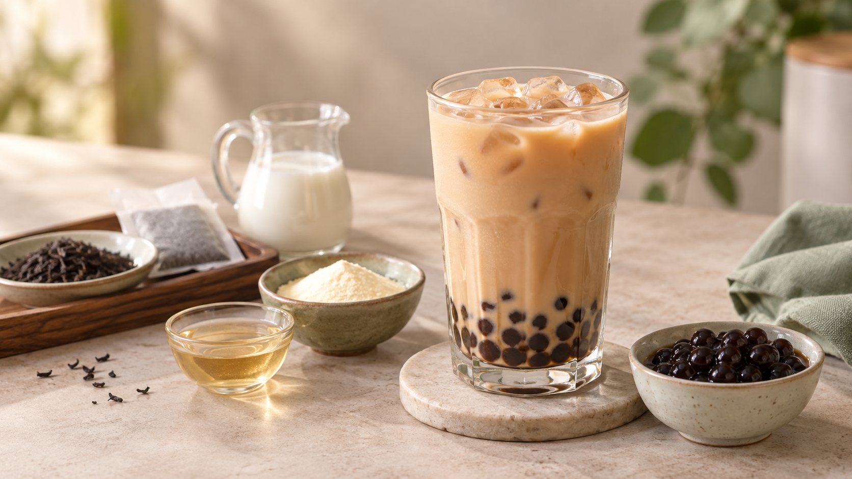 Cách làm hồng trà trân châu