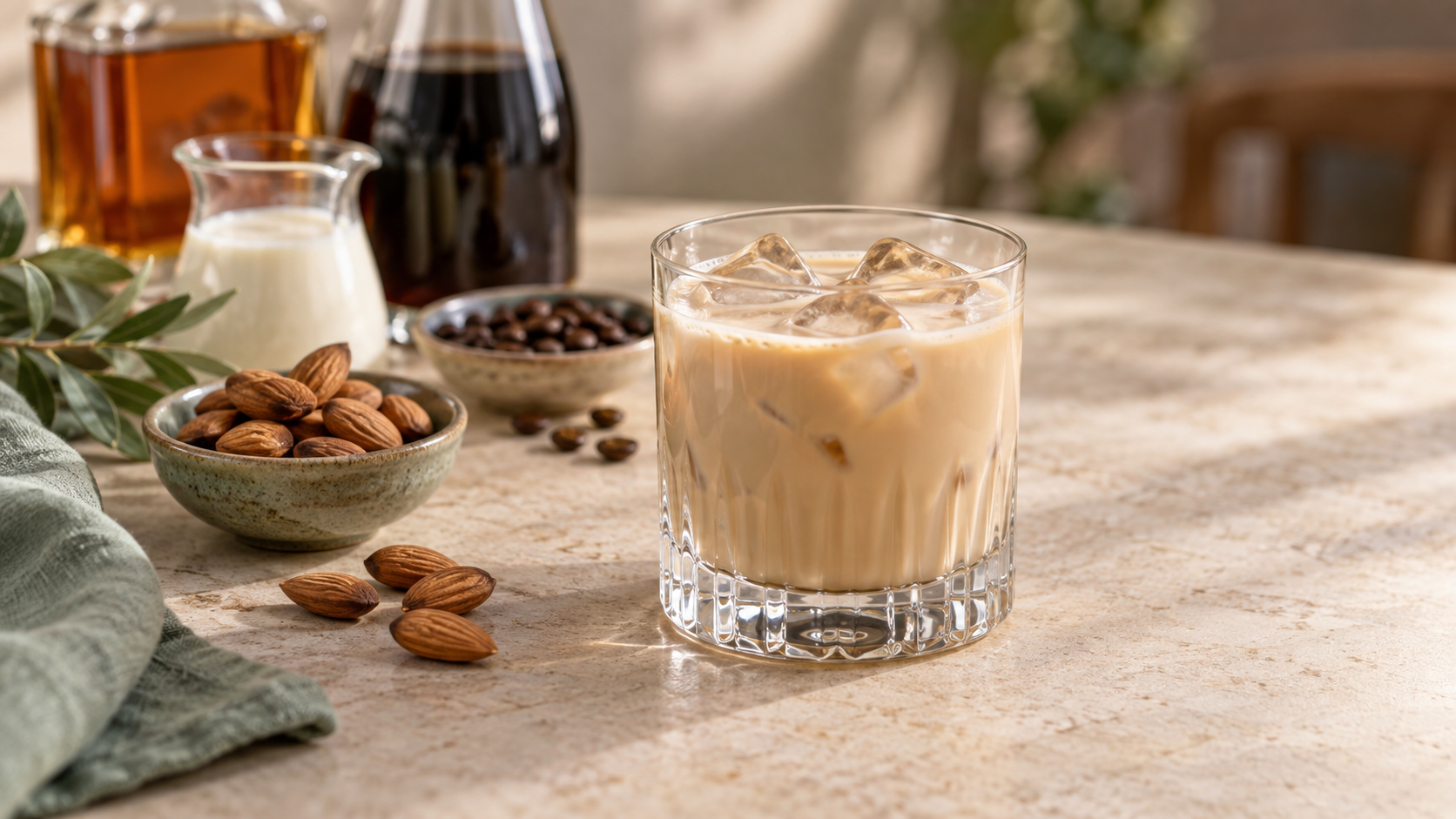 Cách pha chế hạnh nhân nướng cocktail
