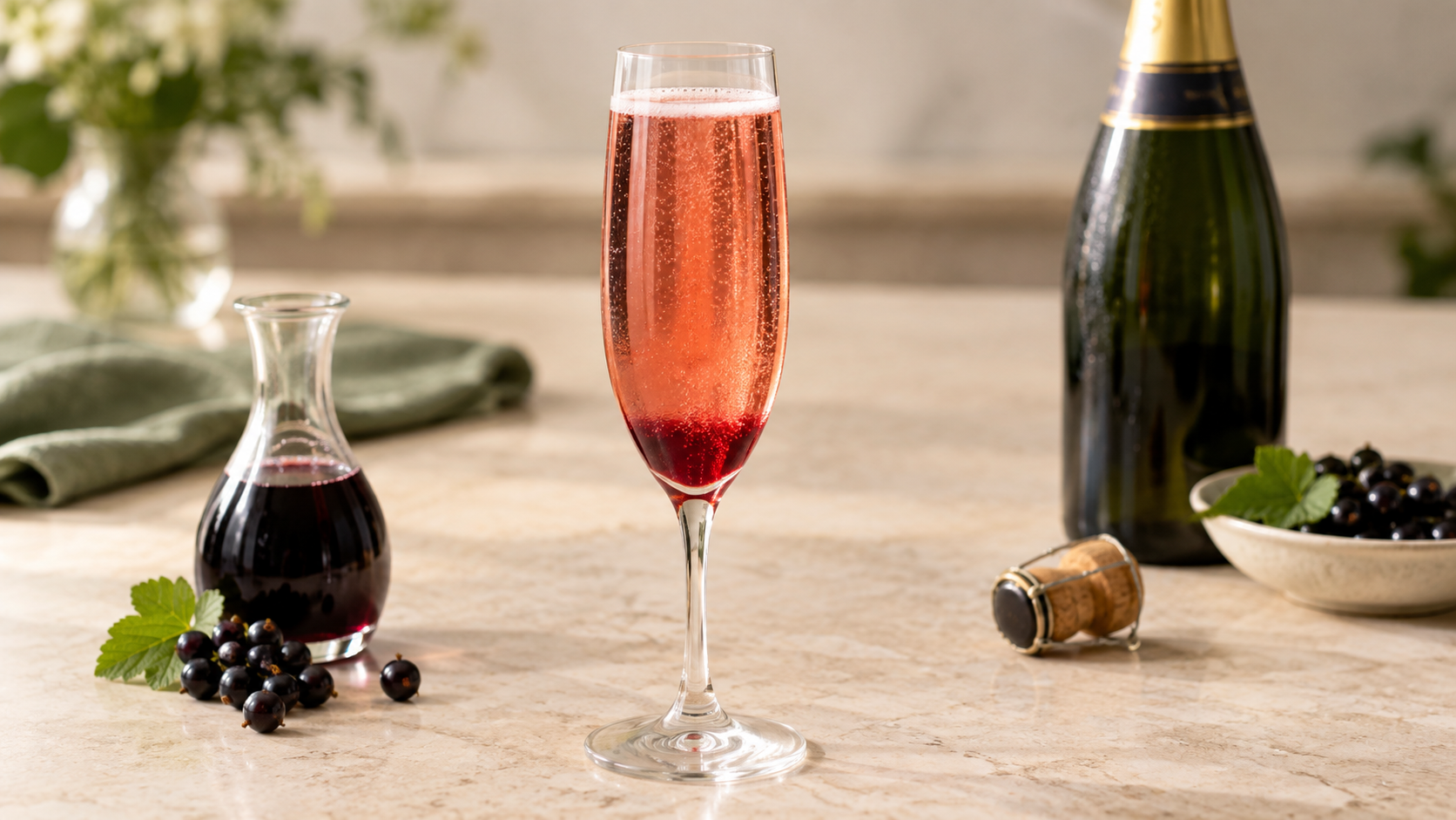 Cách pha chế Kir Royale Cocktail
