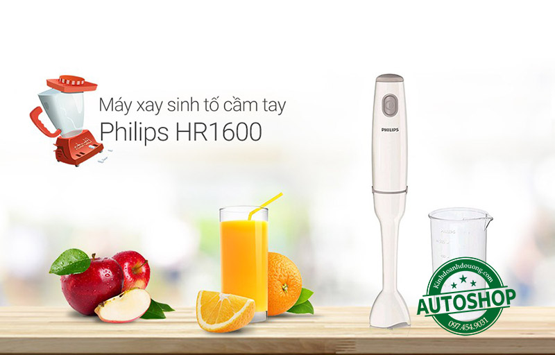 2 Máy Xay Cầm Tay Philips Hr1600