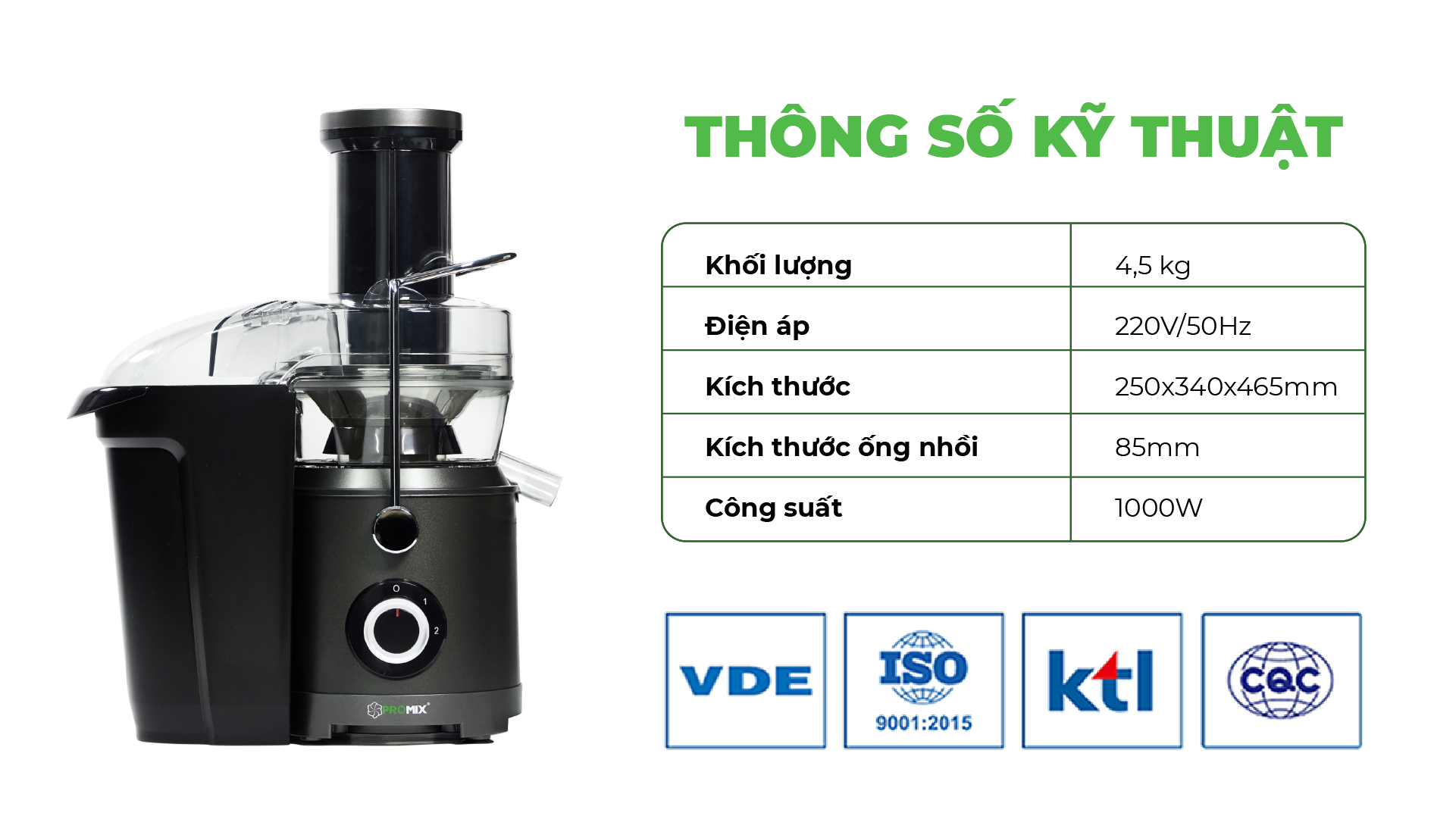 Làm nước ép cùng Promix PFJ-07